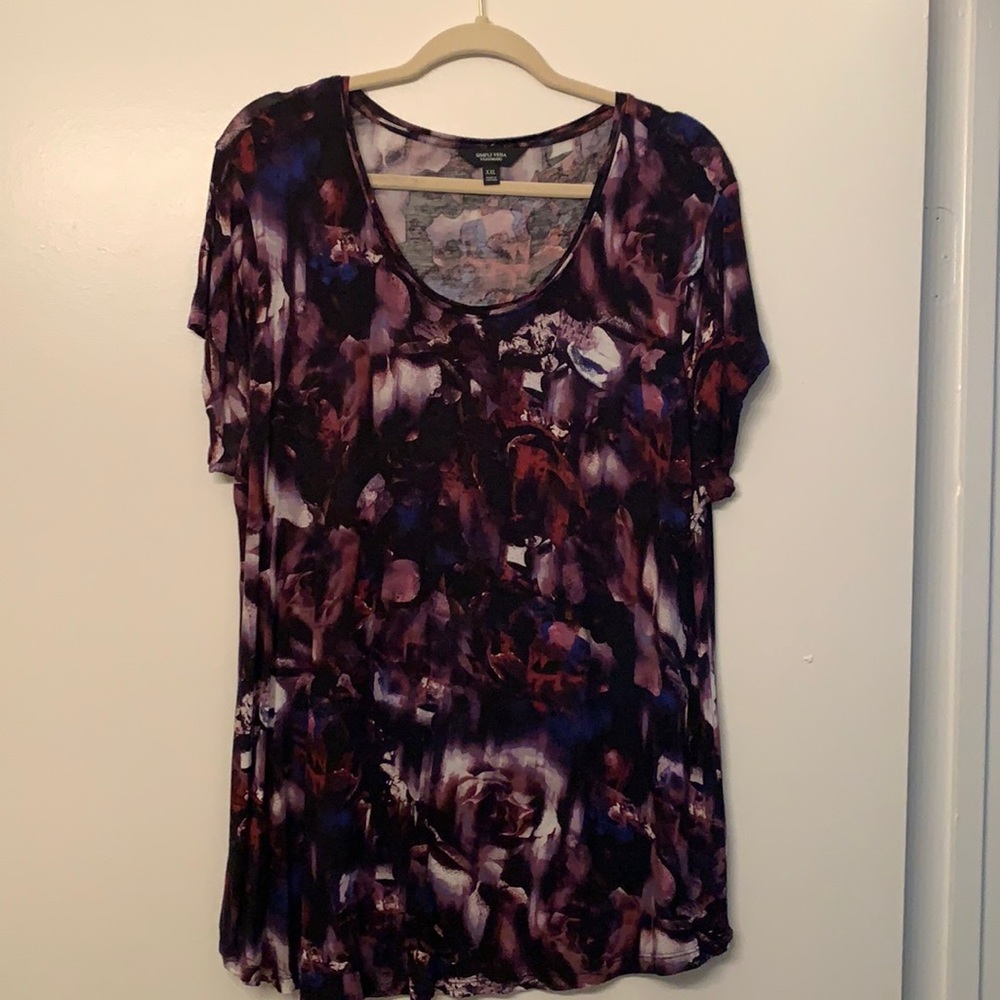 Dark flowery blouse